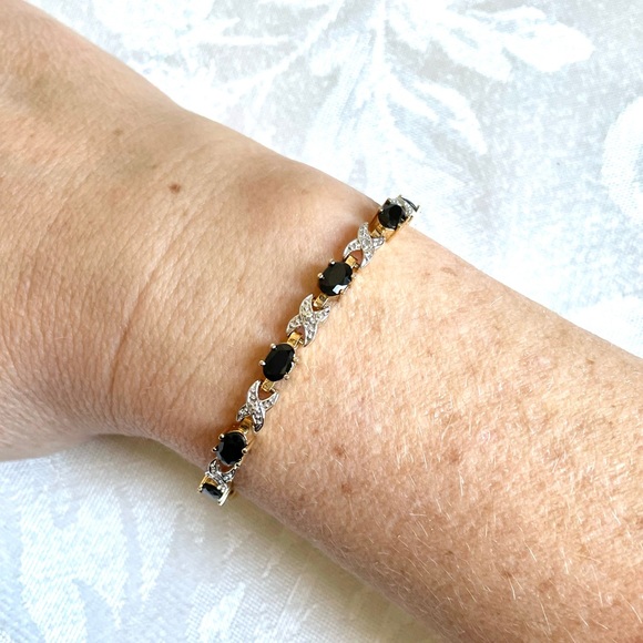 Onyx Gold Vermeil Bracelet & Earring Set - Picture 3 of 12